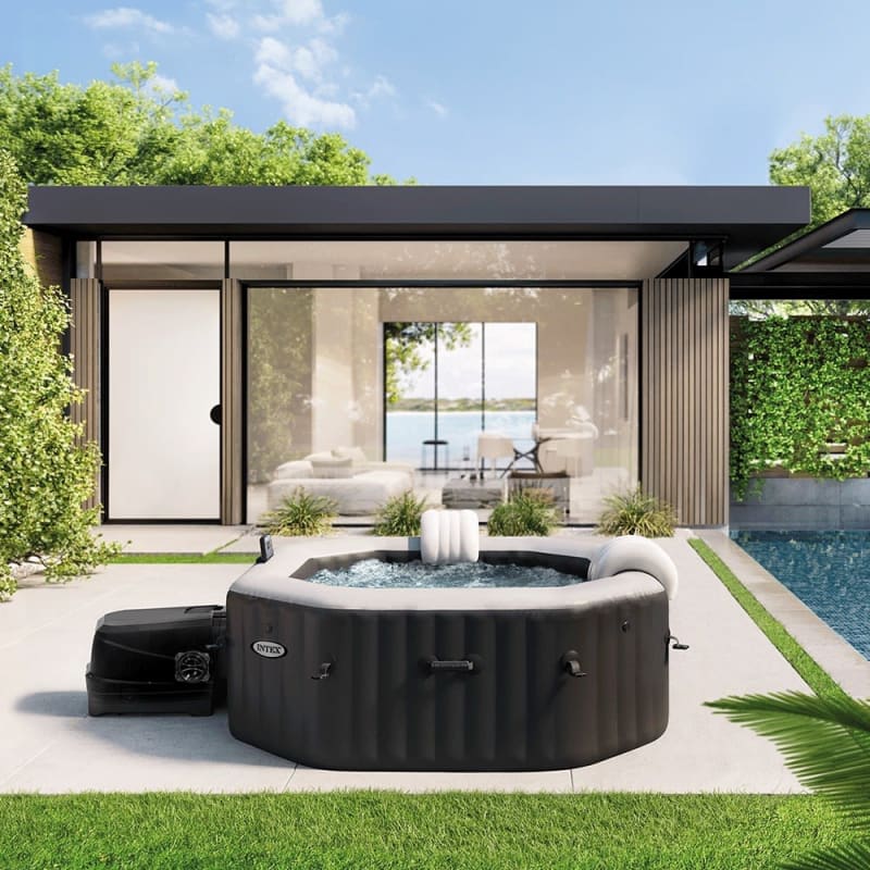 Spa Gonflable – INTEX – Carbone 6 places + Couverture Thermique – DESTOCKAGE - Image 2