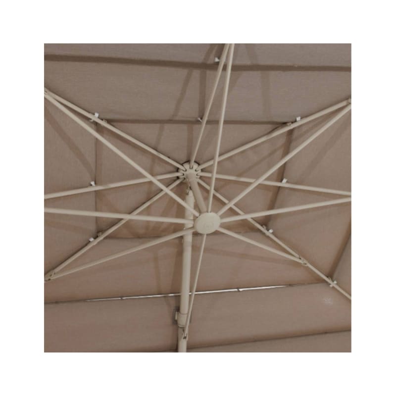 Parasol déporté rectangulaire multi-toile « Melhia » lin 4 x 3m en aluminium acier et oléfine – Hespéride - Image 3