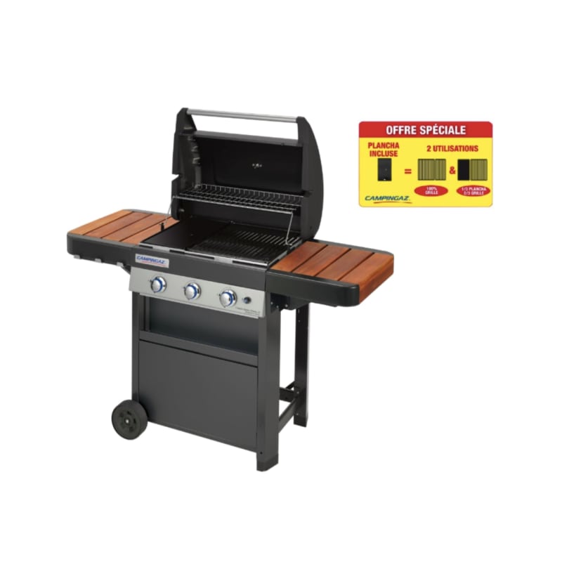 Barbecue au gaz CAMPINGAZ 3 Series Classic wld 2en1 + plancha, noir - Image 3