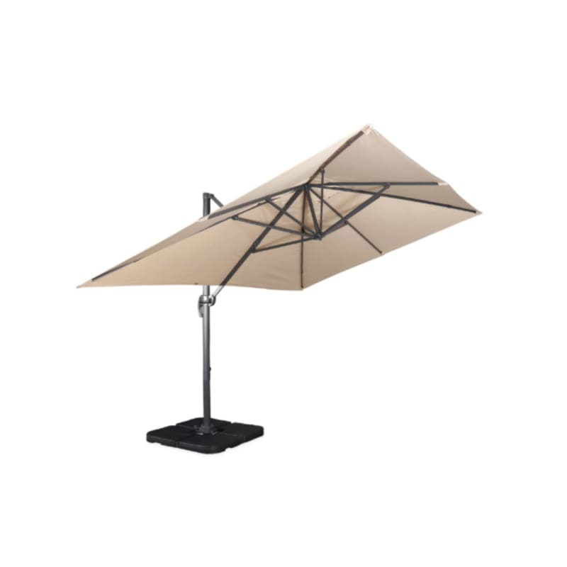 Parasol déporté rectangulaire beige 3x4m + dalles à lester 50x50cm WIMEREUX + DALLES 50X50CM - Image 3