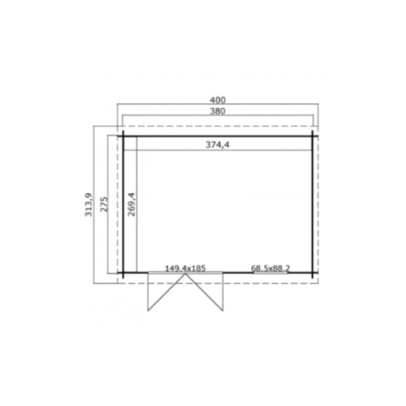Abri de jardin SANTA FE 10m2 – 28mm - Image 3