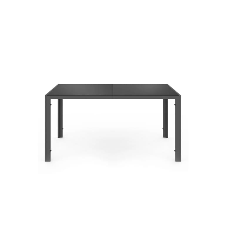 Salon de jardin MADRID table 150 CM et 6 chaises empilables gris anthracite - Image 3