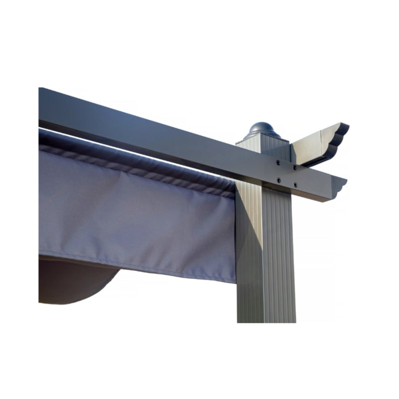 Pergola en aluminium avec toit rétractable – 3 x 4 m – Gris anthracite - Image 4