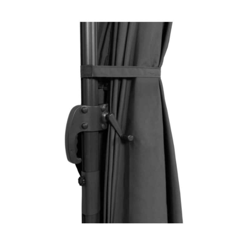 Parasol déporté inclinable rotatif 360 CALVI gris 3×4 M avec housse - Image 4