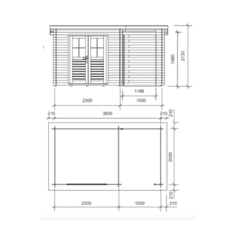 Abri de jardin Bois – 7.44 m2 – Prix usine – DESTOCKAGE - Image 4