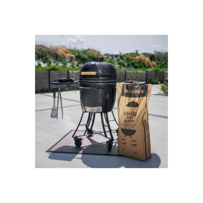 Barbecue Kamado Céramique Charbon NATERIAL Drago Noir ⌀46 cm avec housse - Image 3