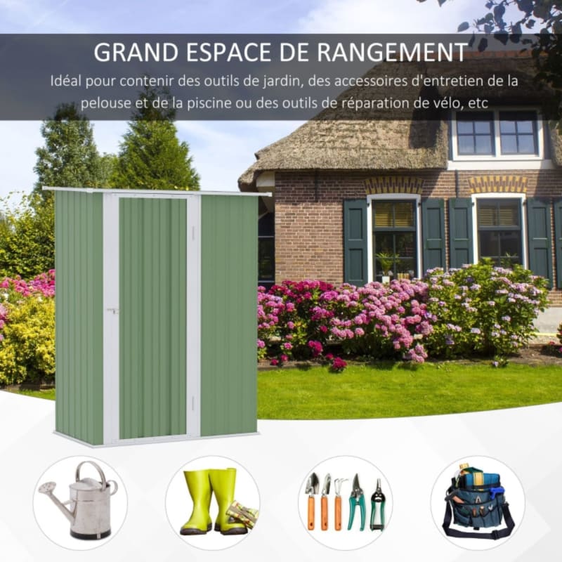 Abri de Jardin 1,2 m² – Cabanon Compact avec Porte Verrouillable - Image 3