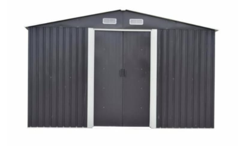 Abri de jardin en acier galvanisé gris 12,5 m² - Image 4