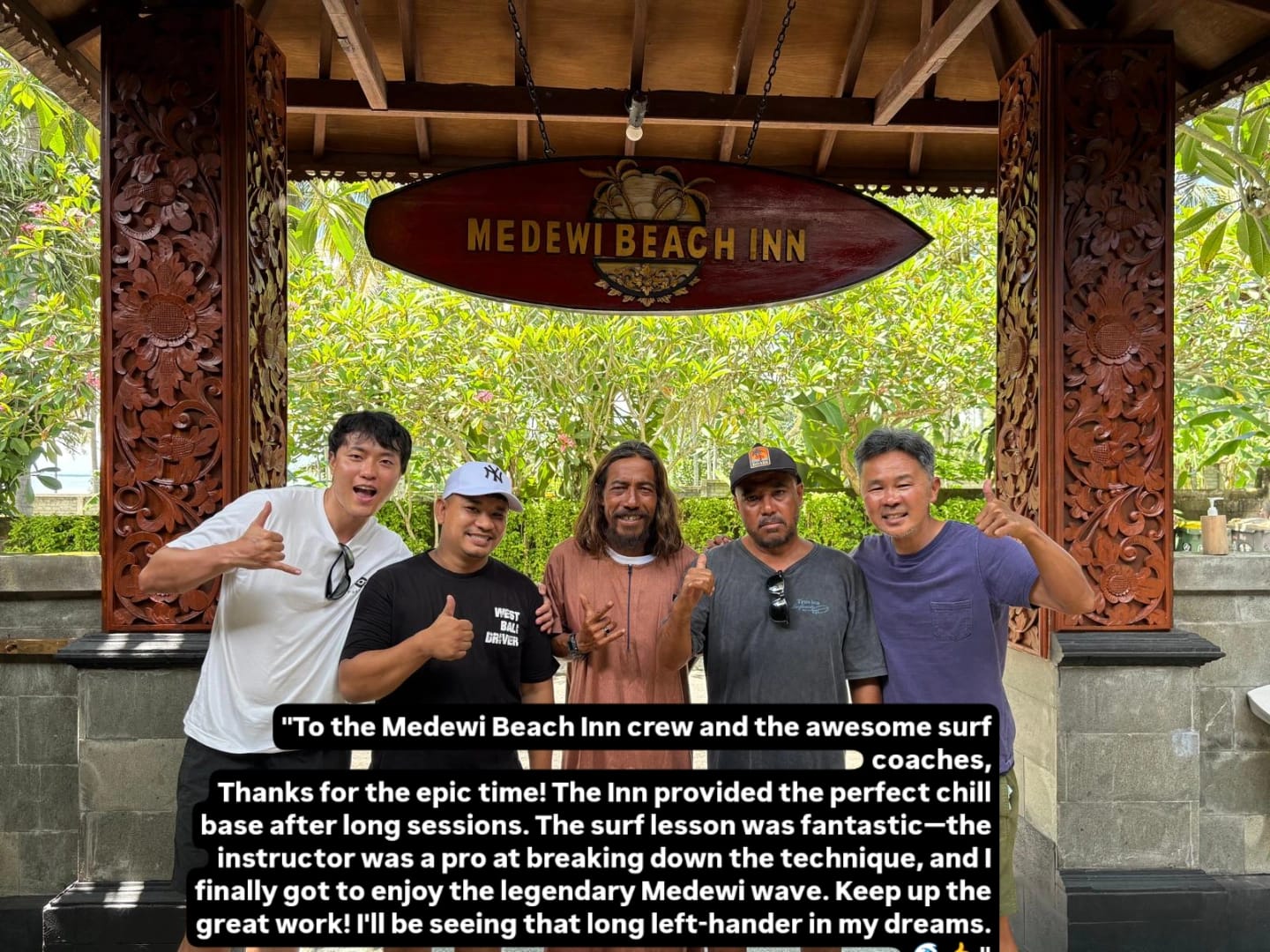 Smiling local driver with tourists at Uluwatu Temple