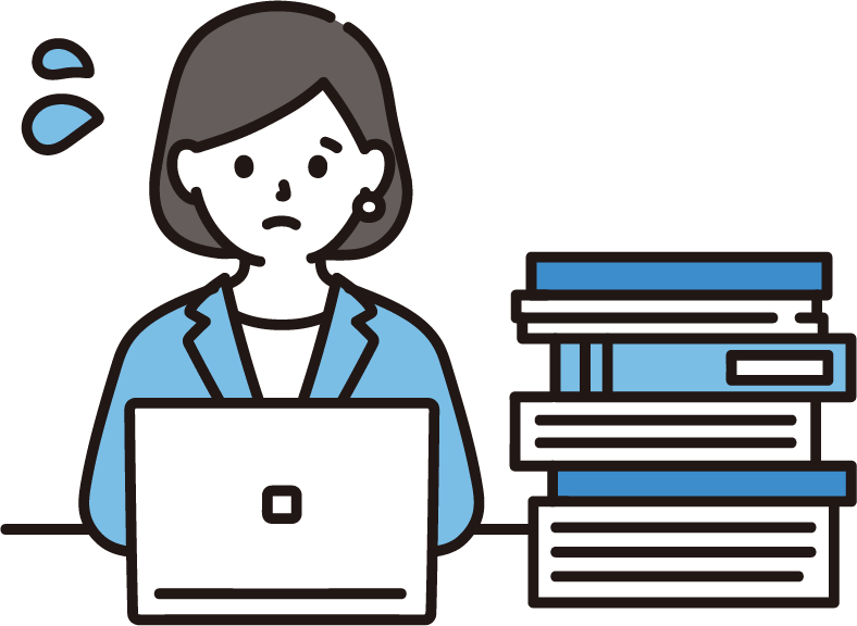 事務に困っている女性