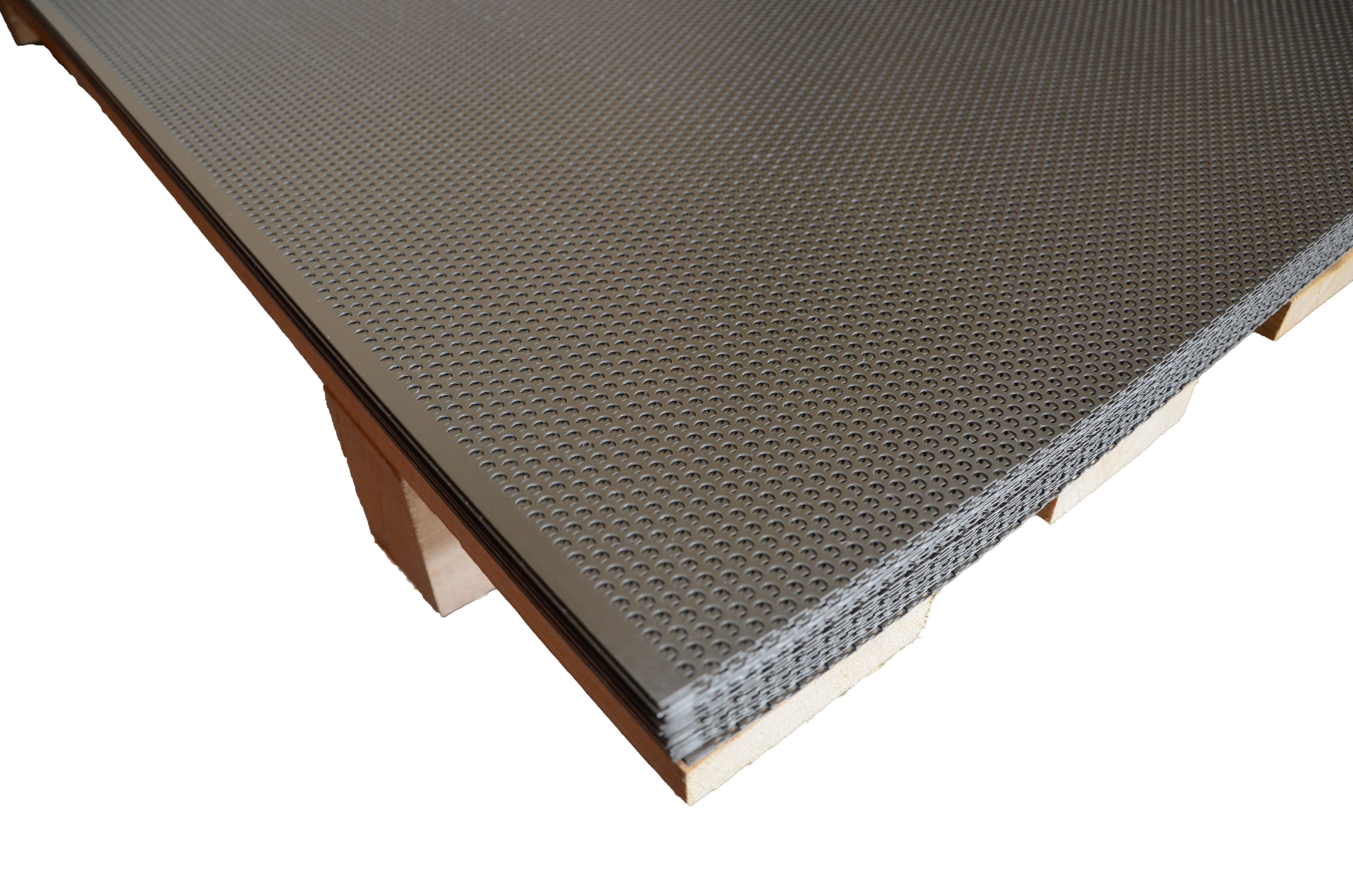 Alu Lochblech Tafeln 1000x2000x0,70mm  weiss/braun 