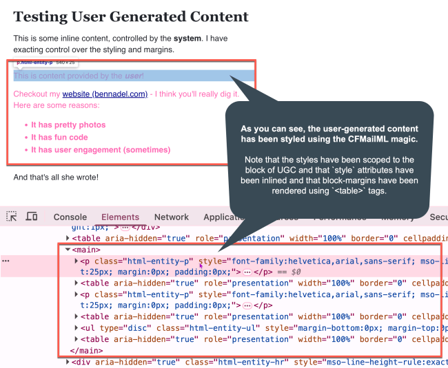 Using jSoup To Translate User-Generated Content Into CFMailML Custom T