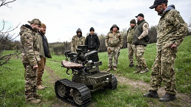Ukrainian drones deliver robots directly into battle by sea and air