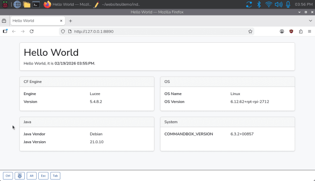 Running ColdFusion (ACF or Lucee) on Raspberry Pi 5