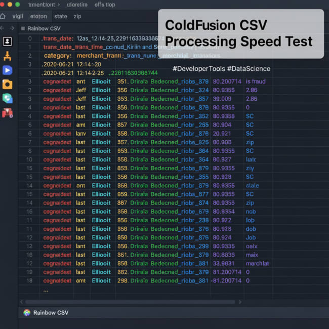 ColdFusion CSV Processing Speed Test