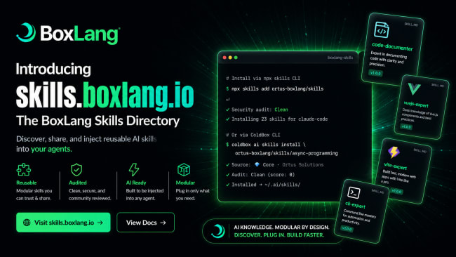 🎓 Introducing skills.boxlang.io &mdash; The Open Agent Skills Ecosystem for BoxLang & the Ortus World