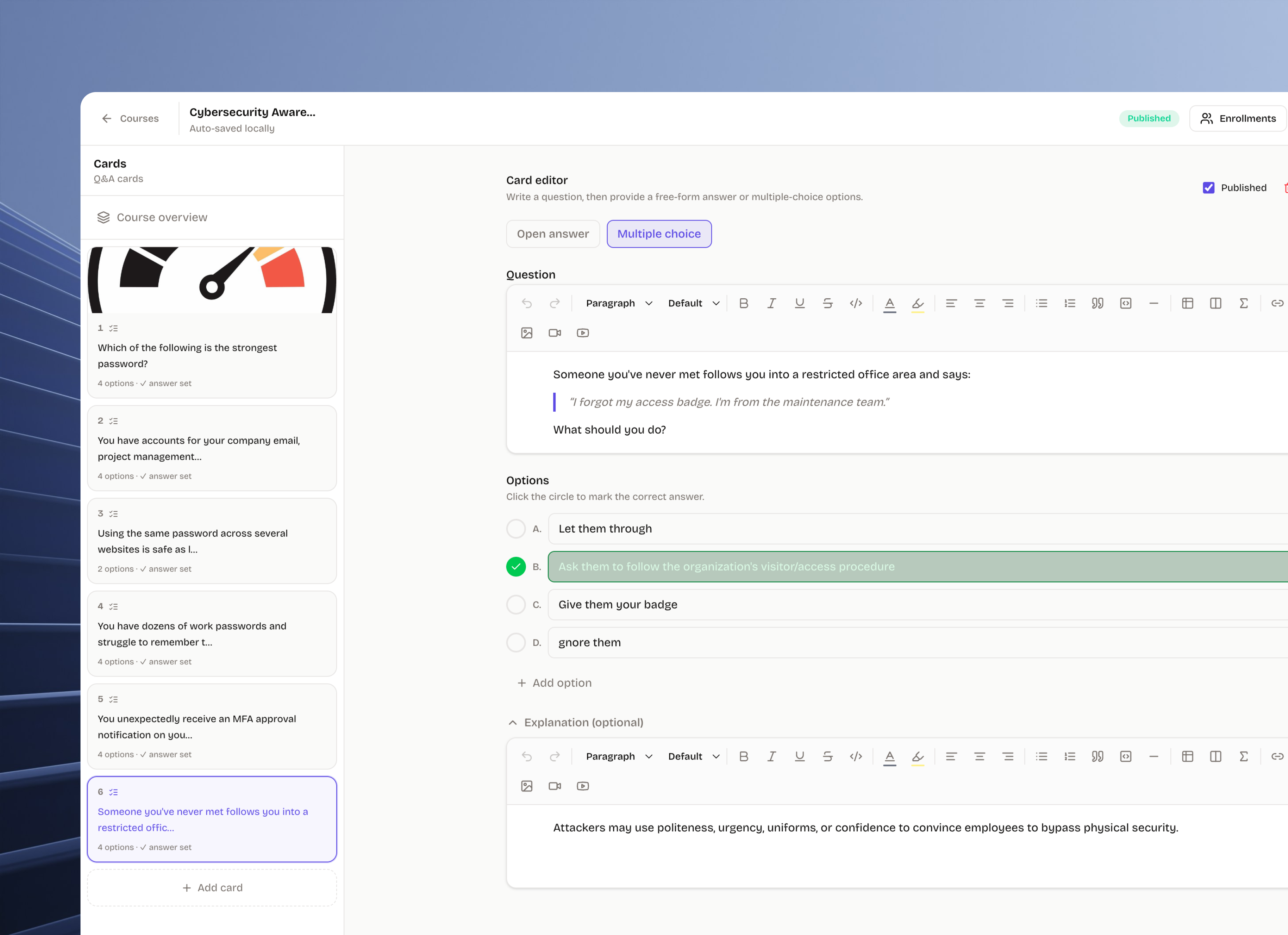 Onboard partners with structured training