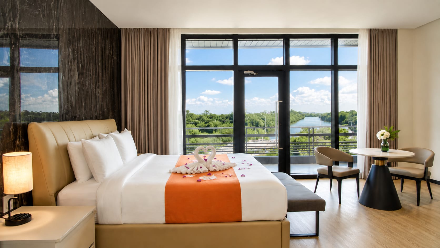 River view at Grand Resort & Residences, a riverside wedding venue in Belize City