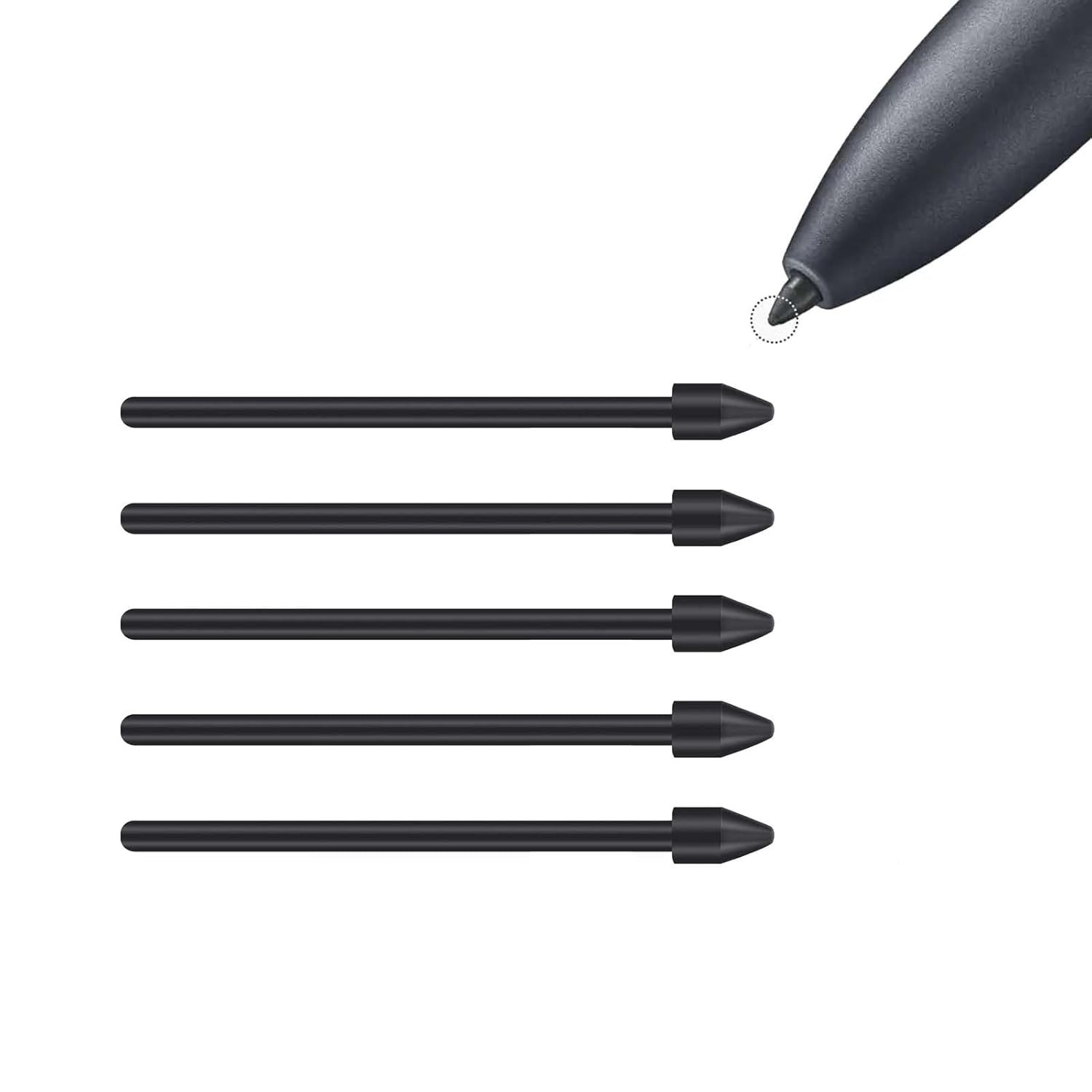 Presco Stylus Pointing at 5 Nibs