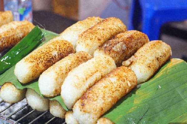 Chuối nếp nướng