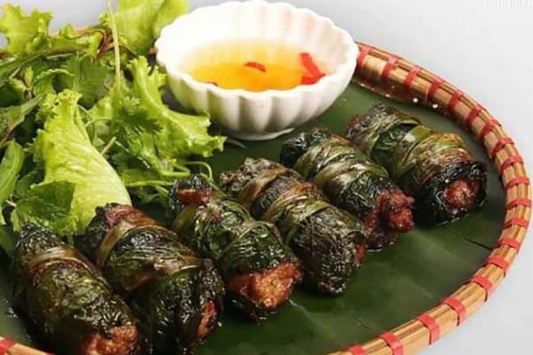Chả cuốn lá bưởi