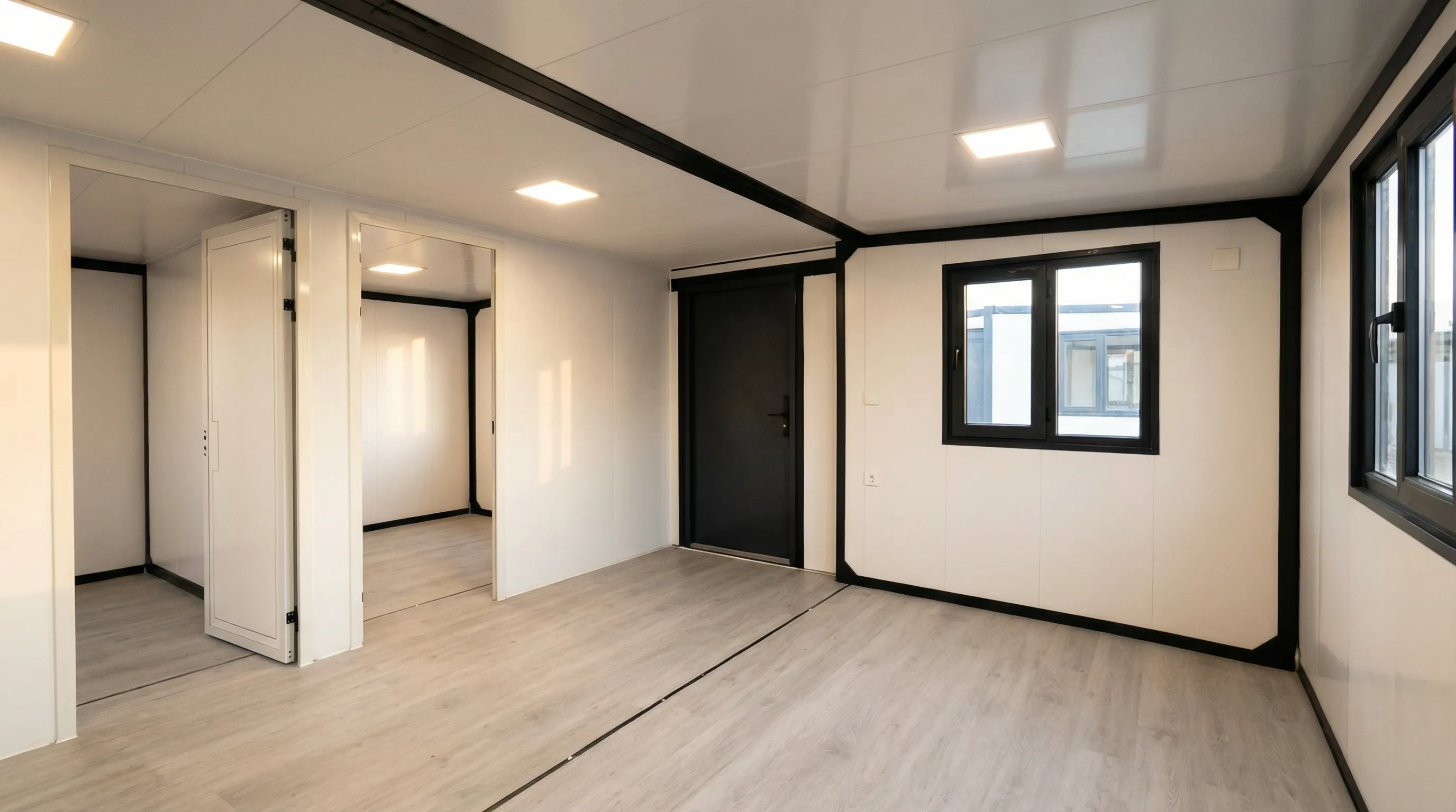 Vista adicional del interior de la casa plegable