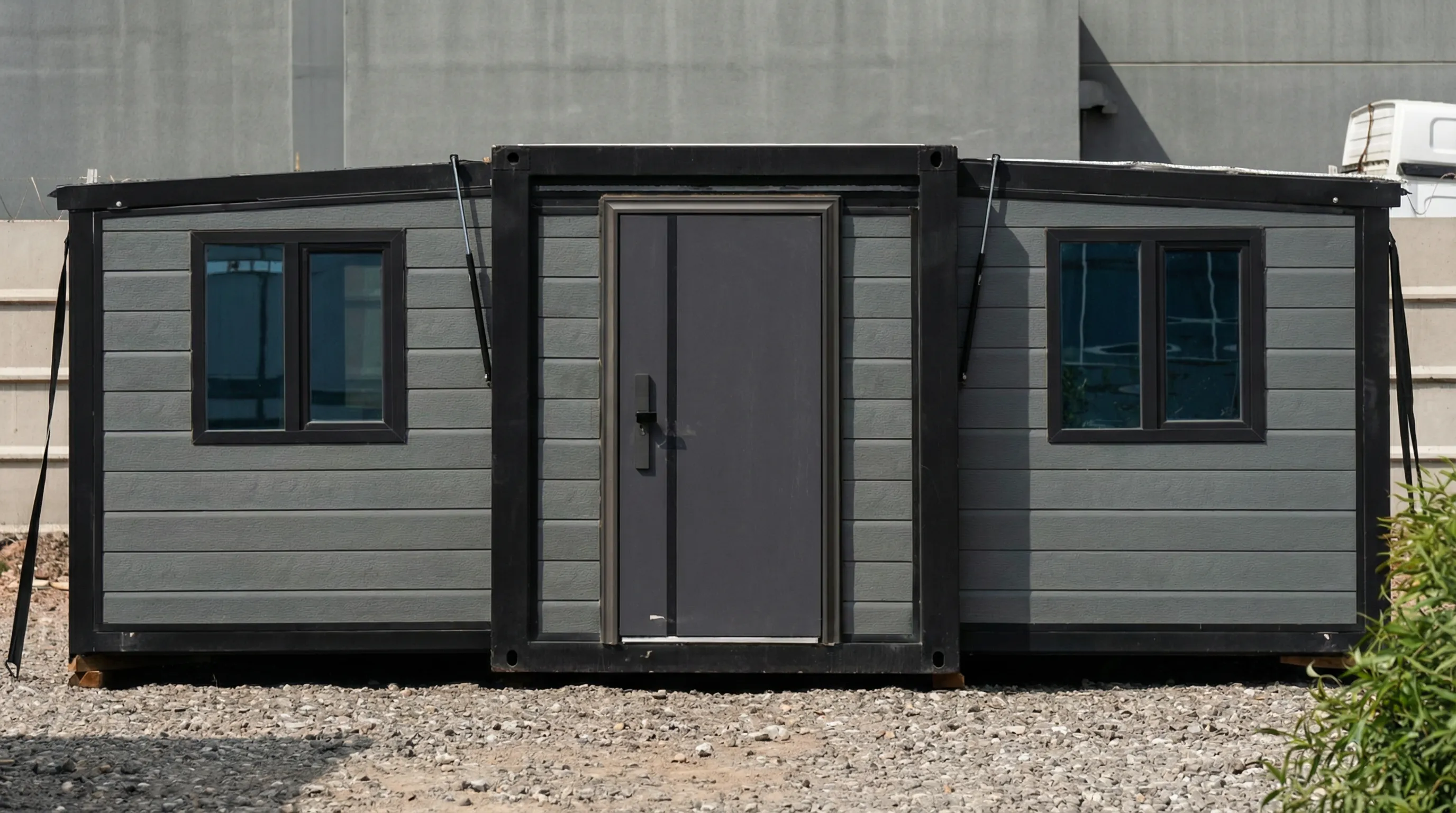 Fachada exterior casa plegable 20FT desplegada