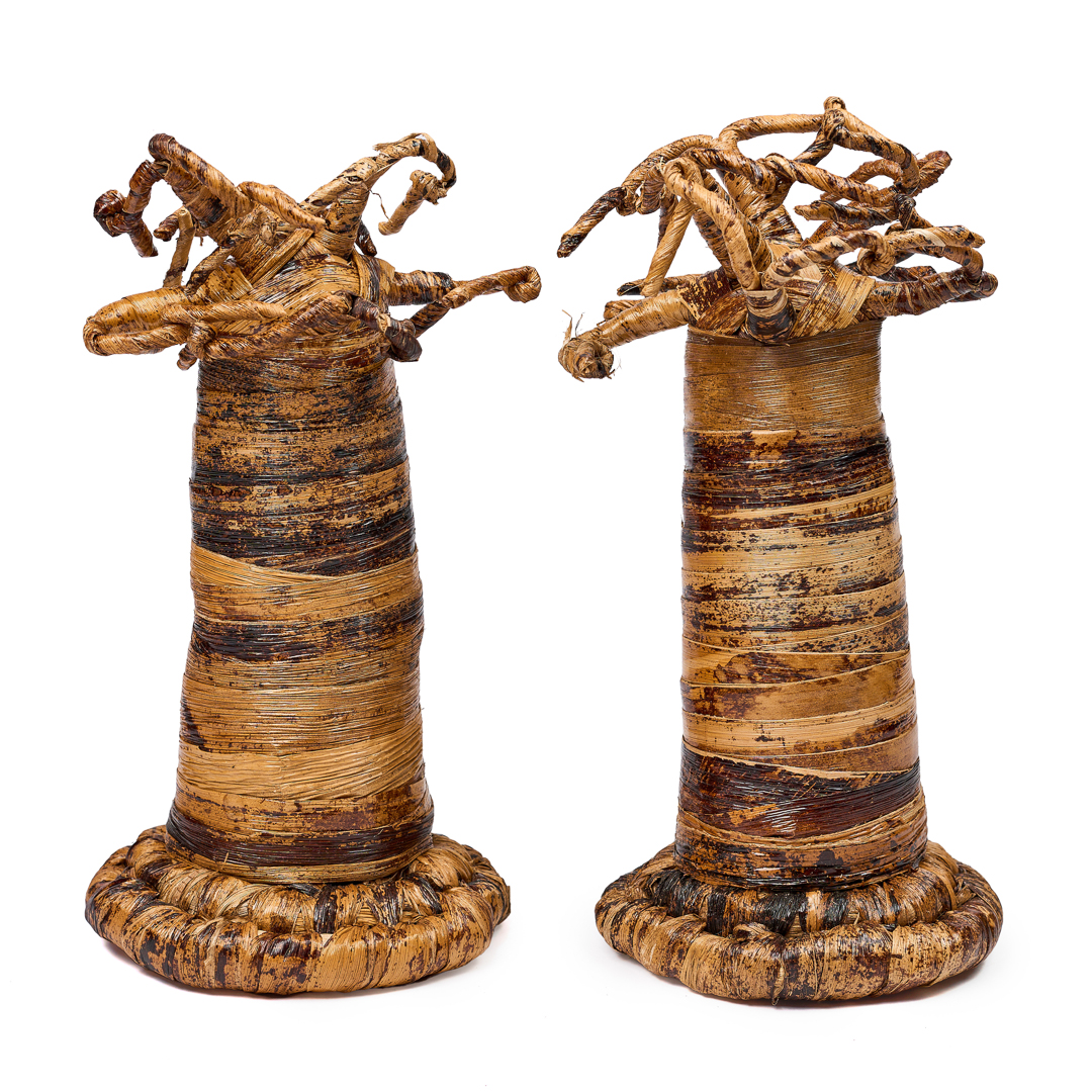 Artisan Banana Fiber Baobab Tree Decor