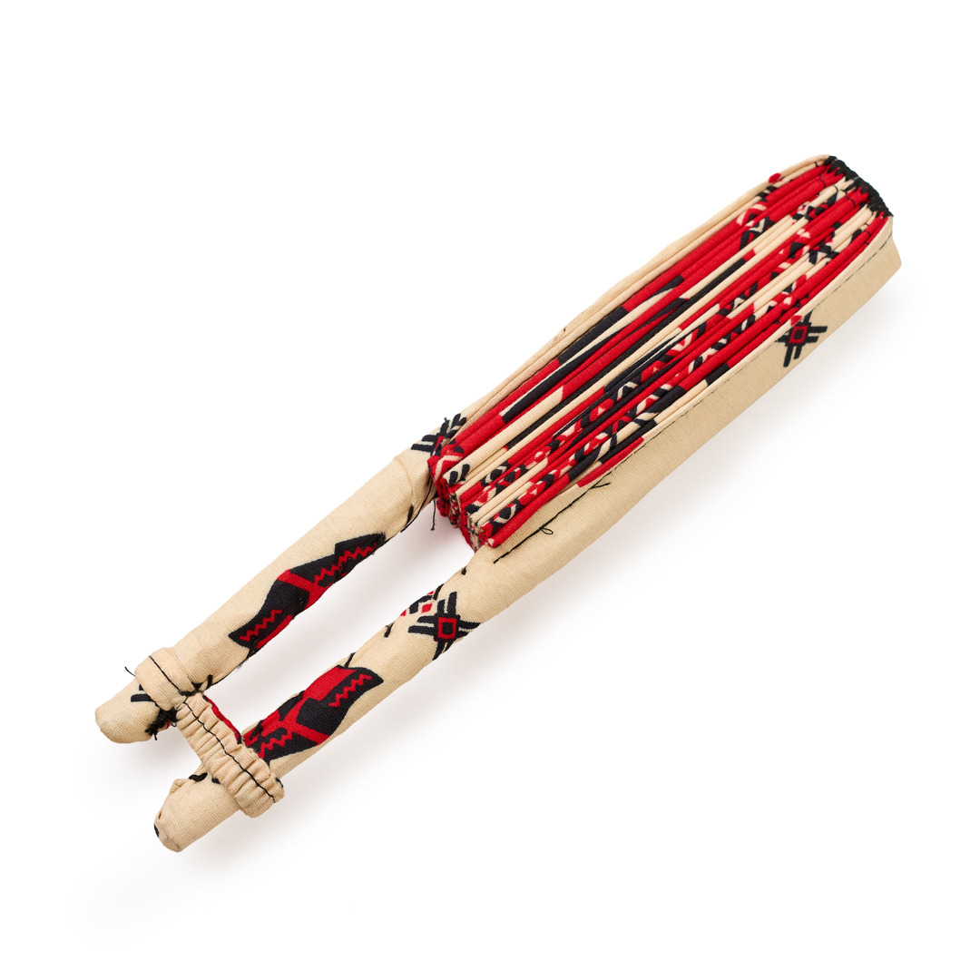 Heritage Silhouette Ankara Folding Fan with Kitenge Handle