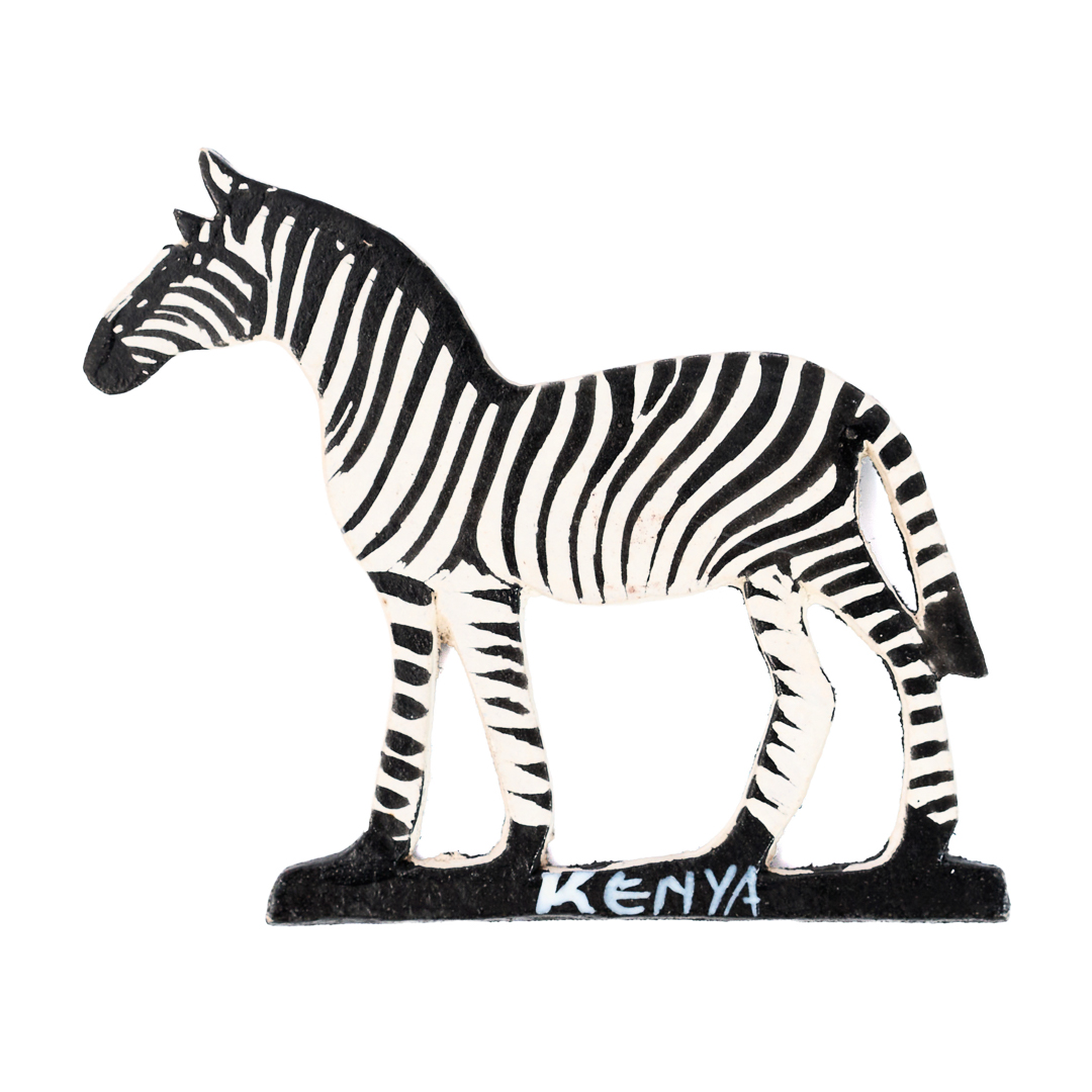 Hand-Painted Zebra Fridge Magnet