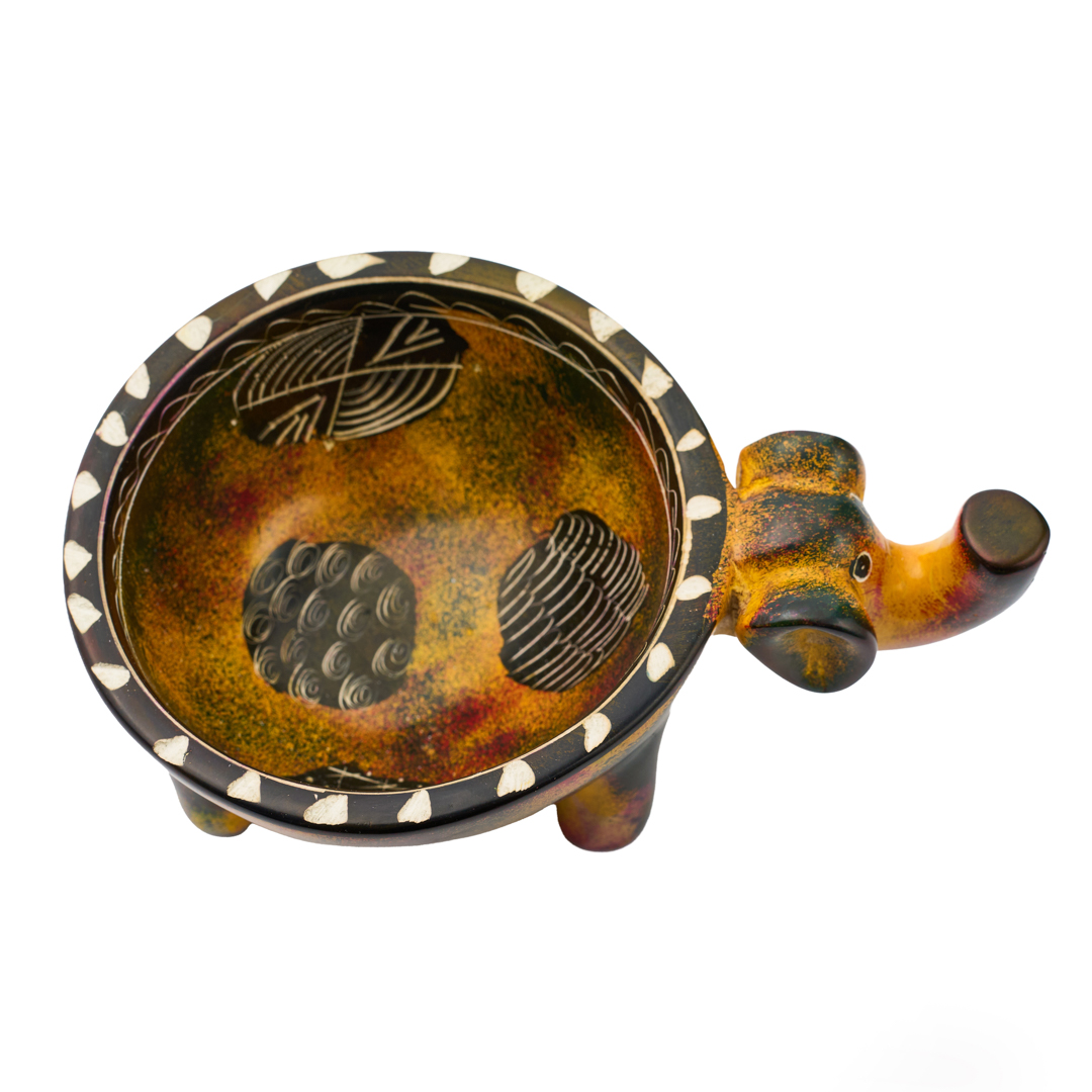 "Savanna" Soapstone Elephant Bowl