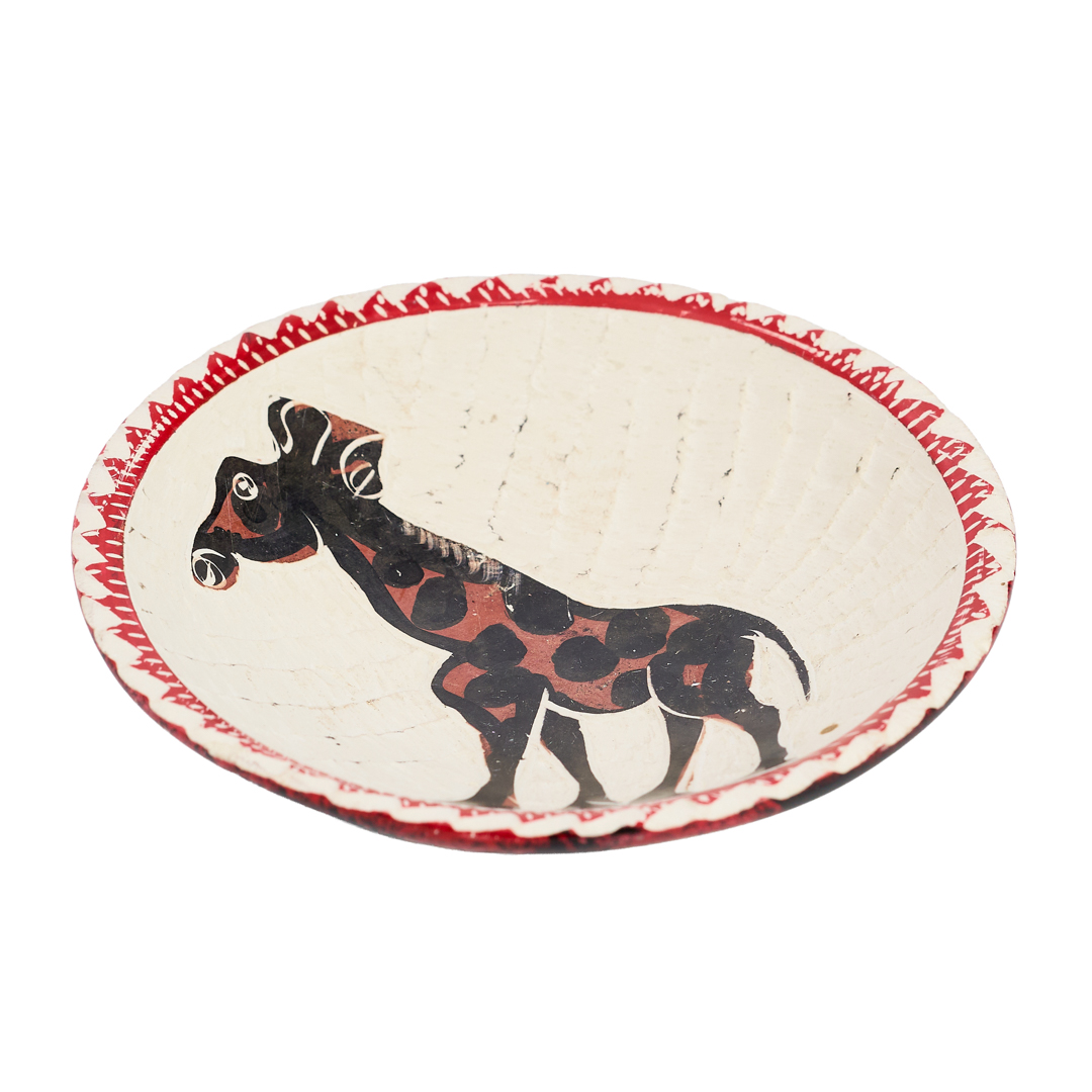 Hand-Carved Soapstone Giraffe Trinket Bowl