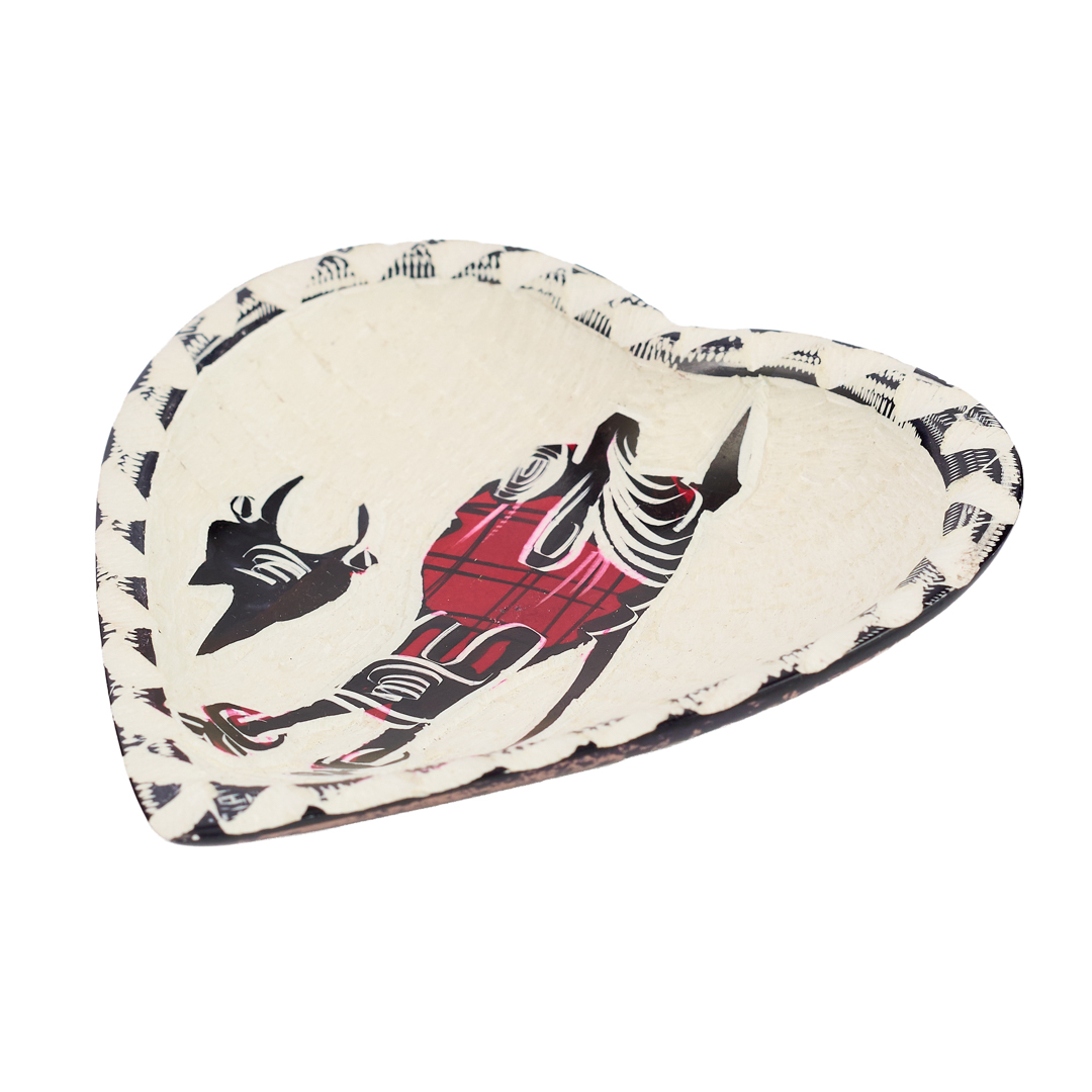Hand-Carved Soapstone Maasai Warrior Heart Trinket Dish
