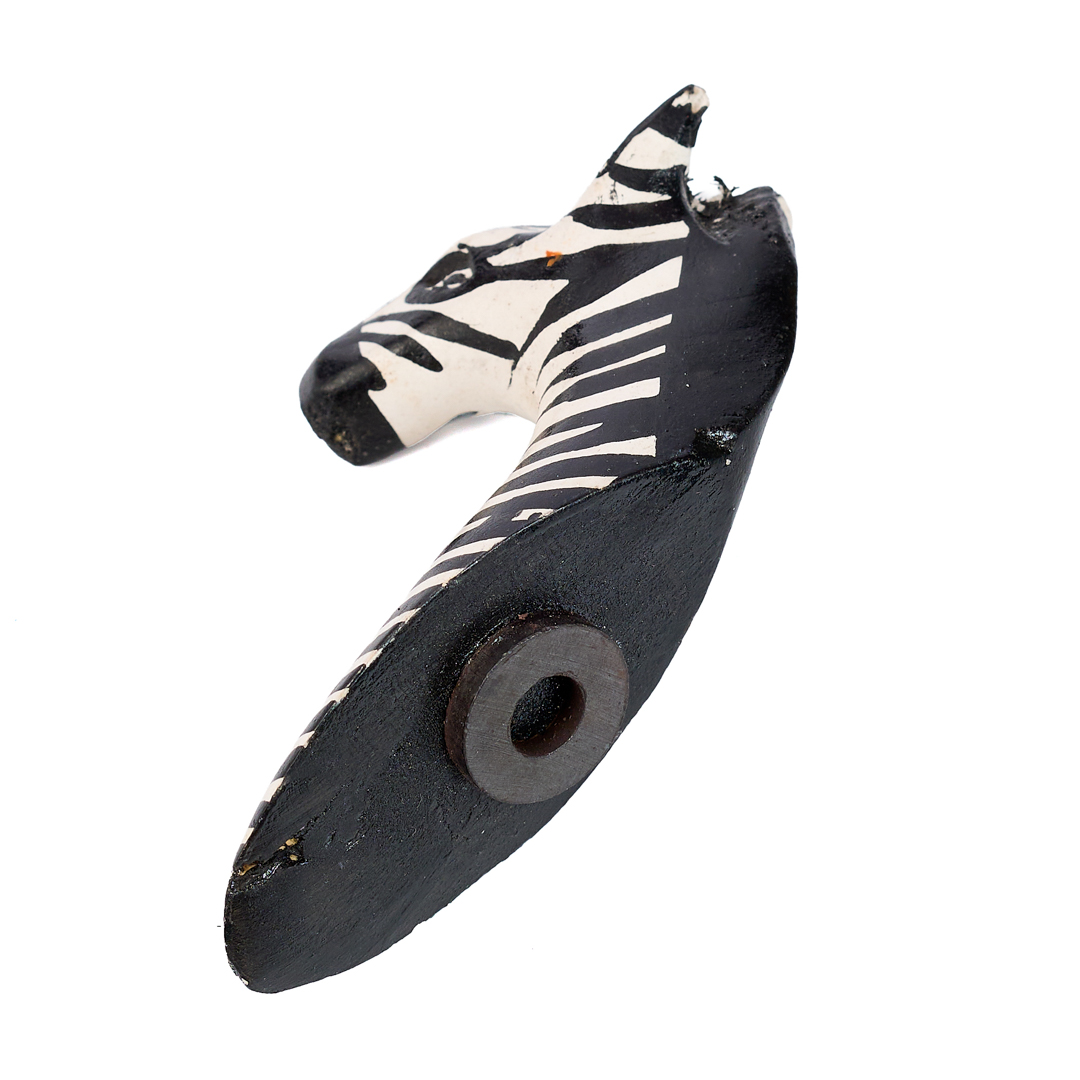 Hand-Carved Zebra Fridge Magnet