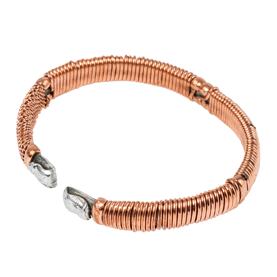 Handmand Pure Copper Bangle, Adjustable one size fit all Bangle.