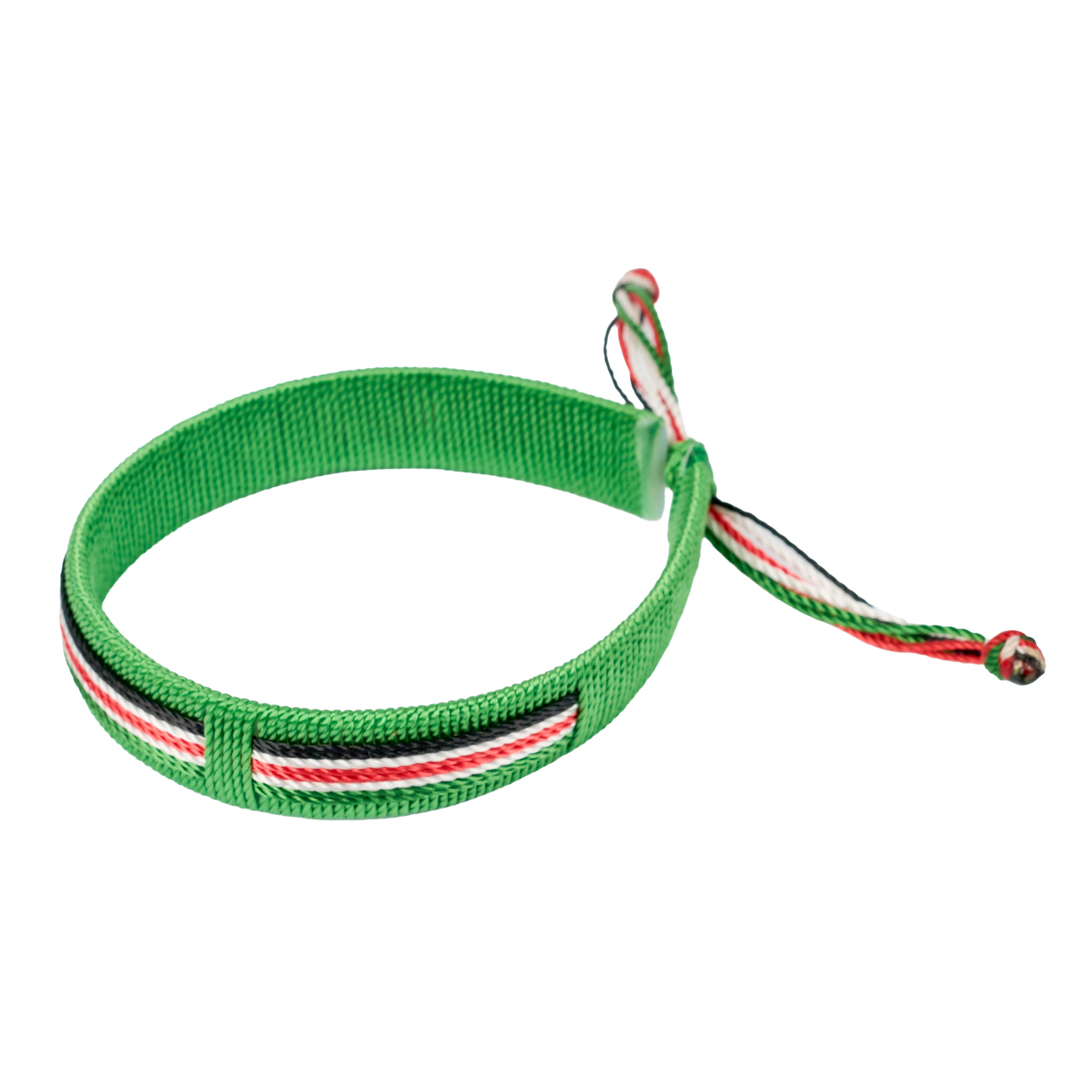 Handcrafted Kenyan Flag Woven Bracelet (Kelly Green)