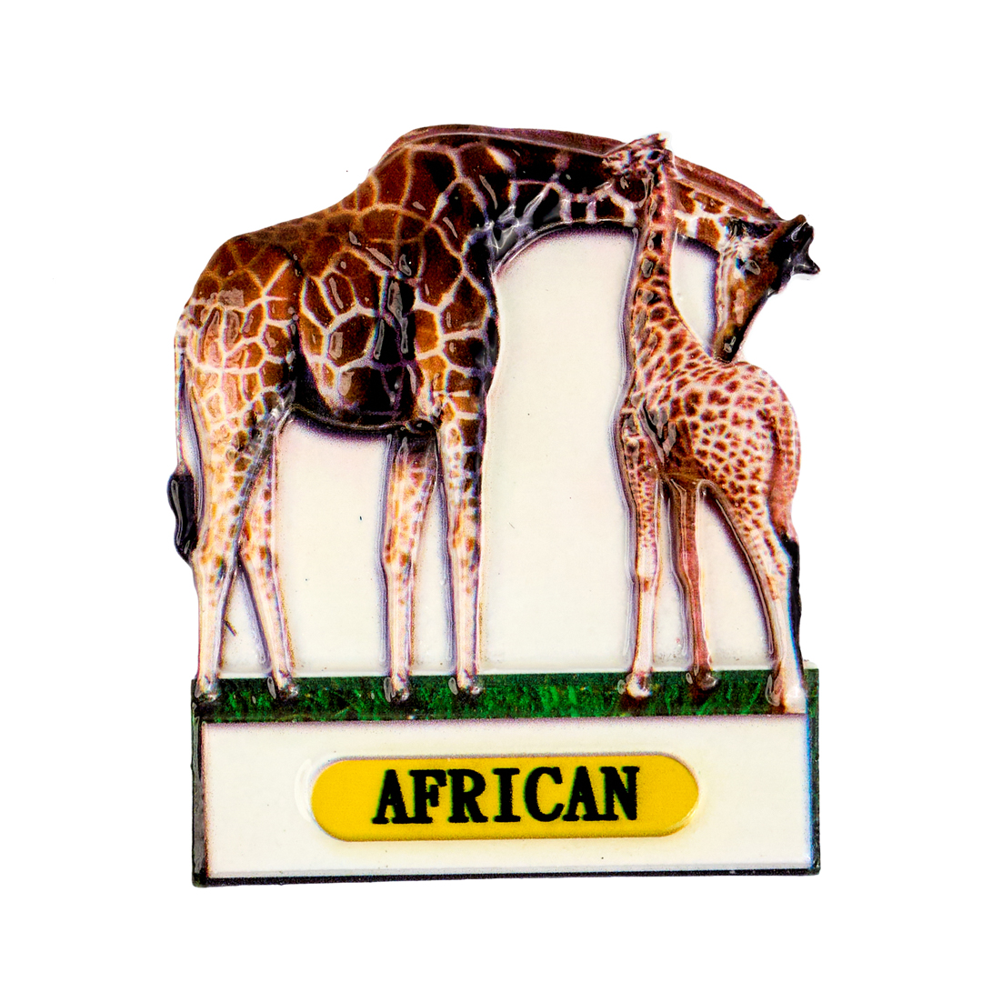 "African" Giraffe & Calf Souvenir Fridge Magnet