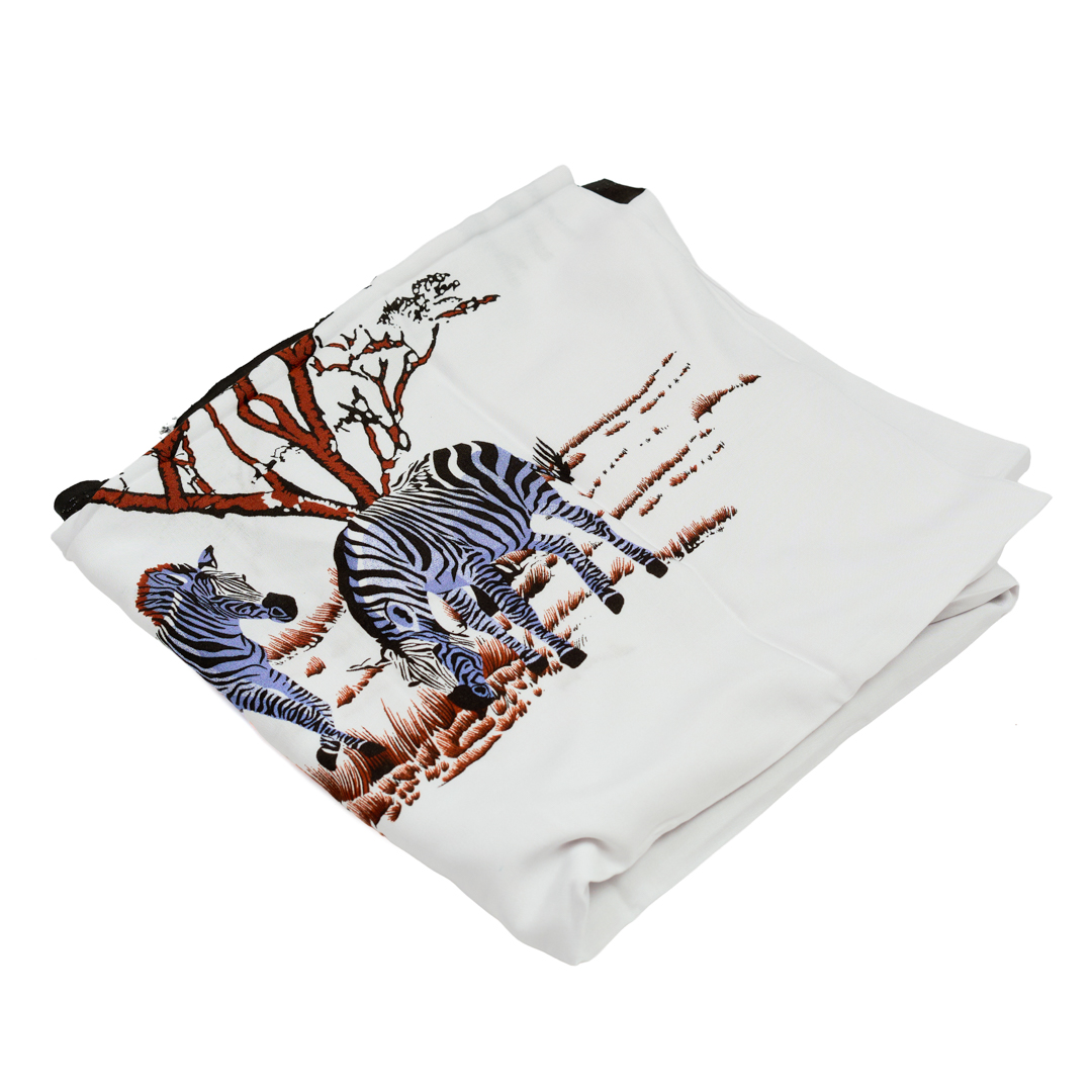 Hand-Painted Serengeti Zebra Family Sarong (leso)