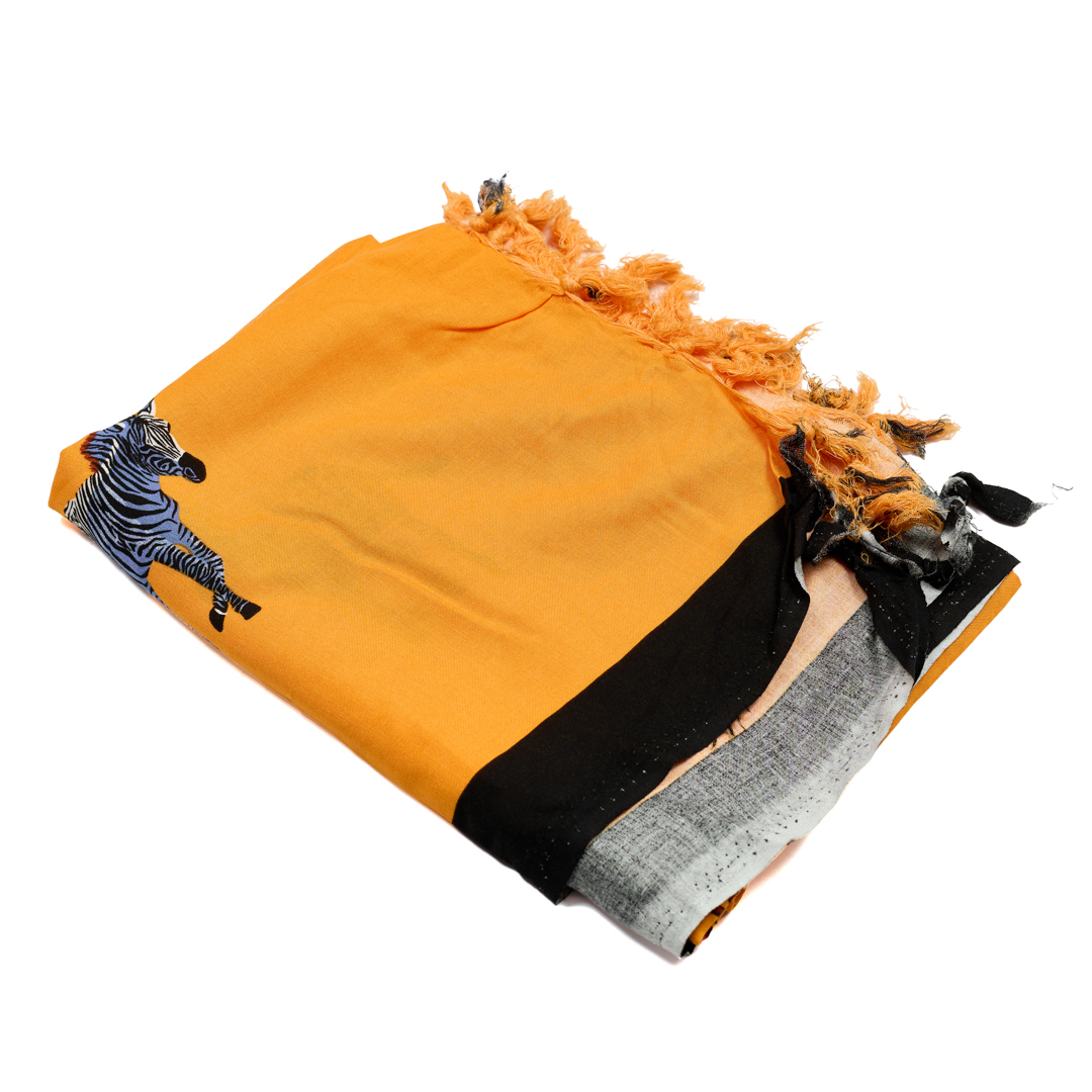 African Ochre Savanna Zebra Sarong (leso)