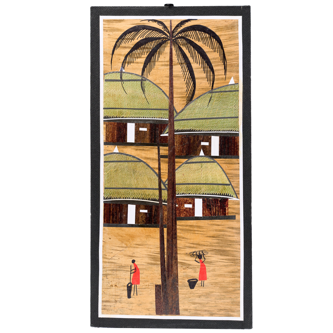 Handmade Banana leaf Fibre wall hanging homestand Collage