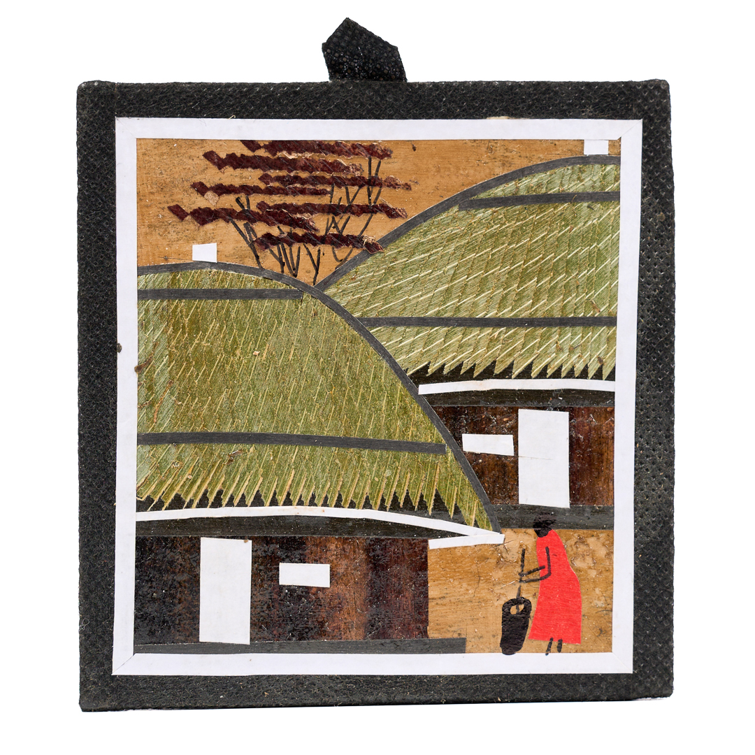 Handmade Banana leaf Fibre wall hanging ,Traditional Homestead Portrait