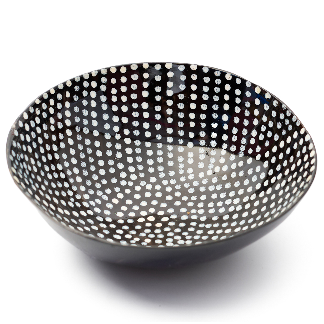 Hand made Zebra Dotted Decorative Horn Bowl