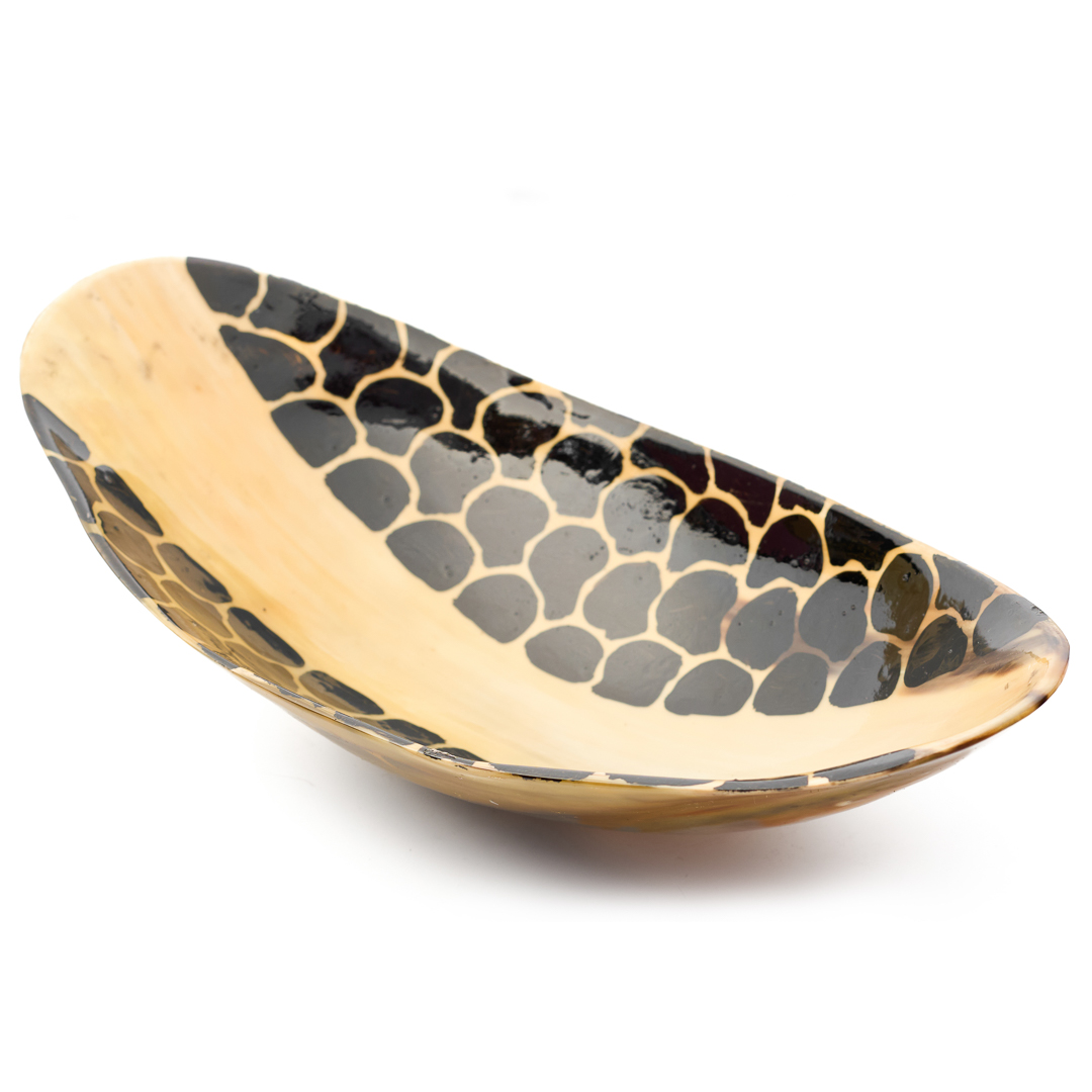 Vintage Hand-Polished Ankole Horn Catchall Bowls