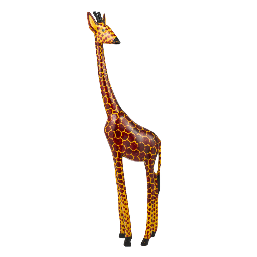 Majestic 12 Inch Hand-Carved Masai Mara wood Giraffe.