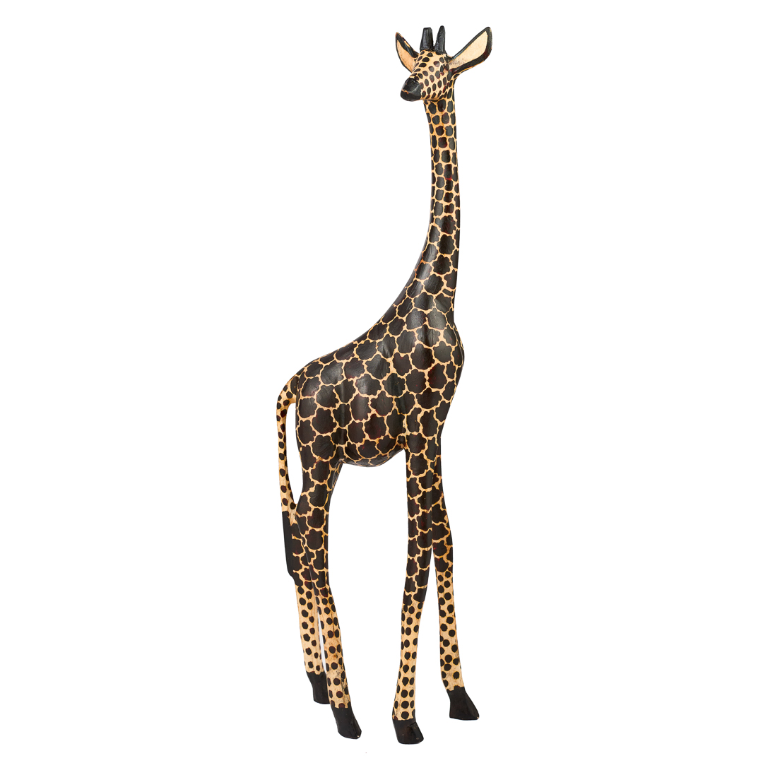 Majestic Samburu Hand-Carved 18 Inch Giraffe Figurine