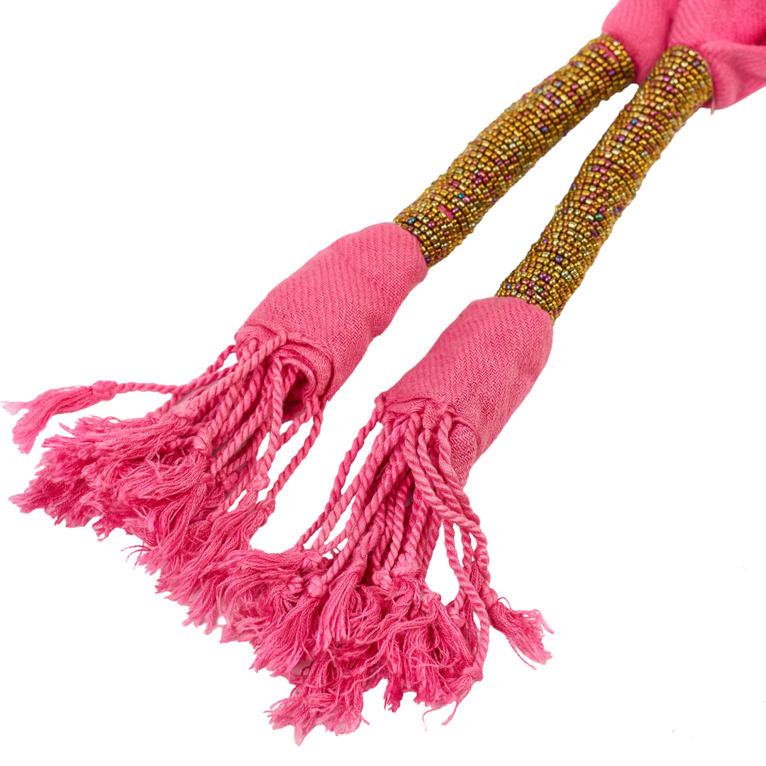 African Maasai Beaded Scarf – Handmade Colorful Beadwork Neck Accessory