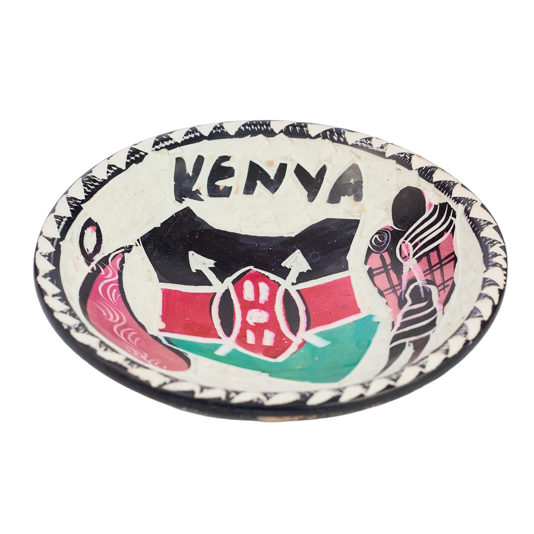 "Kenya Map" Hand-Etched Soapstone Trinket Bowl