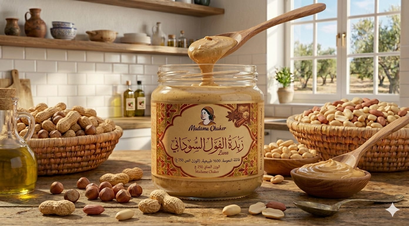 زبدة الفول السوداني الطبيعية 100%