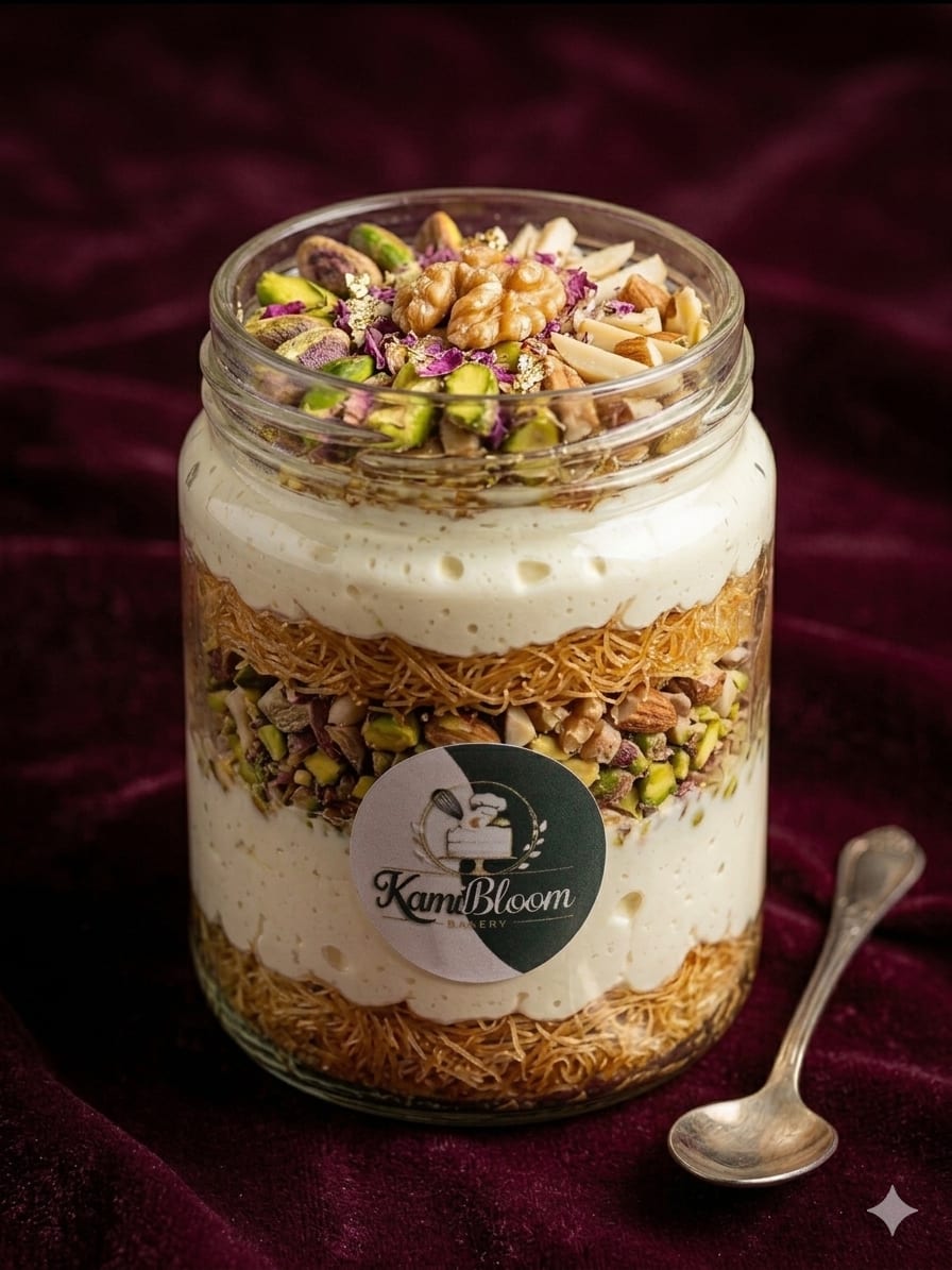 Kunafa à la crème et fruits sec