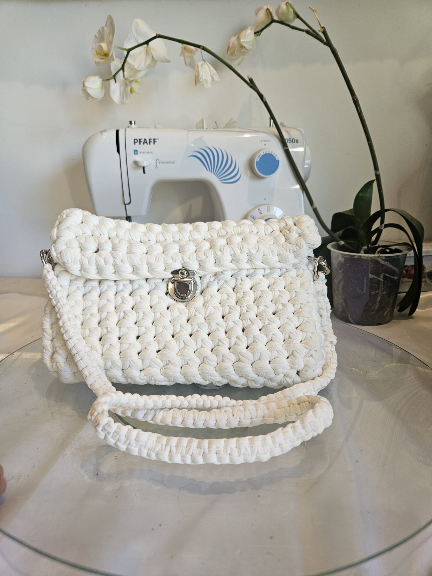 Sac blanc en crochet photo 3